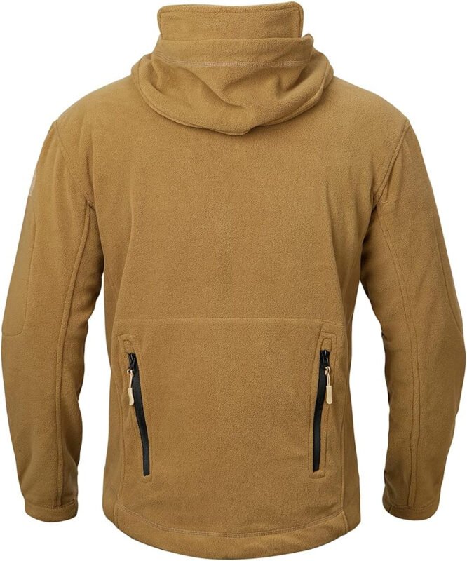 NAVEKULL Men’s Tactical Hoodie Fleece Jacket Winter Warm Full-Zip Military Army Outdoor Hiking Coat with 7 Zip-pockets